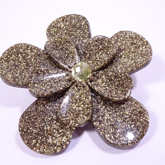 Pono By Joan Goodman Shimmer Gold Layer Flower Pearl Pin  Brooch NWOT 198 - Picture 8 of 8